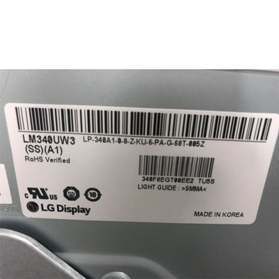 LM340UW3-SSA1 LCD Display Screen 34.0 Inch 4K 21 / 9 Curved LCD Panel