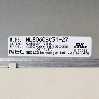 12.1 inch 82ppi lcd screen NL8060BC31-27 for Industrial machine controller