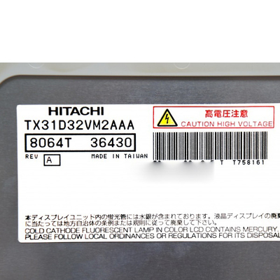 TX31D32VM2AAA HITACHI LCD Screen 400 Cd/M2 20 Pins LVDS Hard Coating Surface