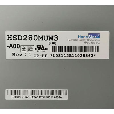 27.5 Inch LCD Monitor Screen HSD280MUW3-A00 RGB 1920×1200 WUXGA  82PPI