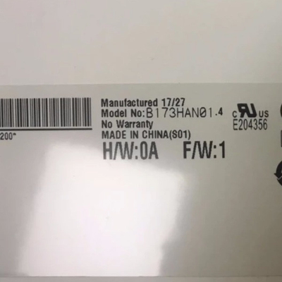 Supply B173HAN01.4 size 17.3 inch Matte Hard coating LCD Screen