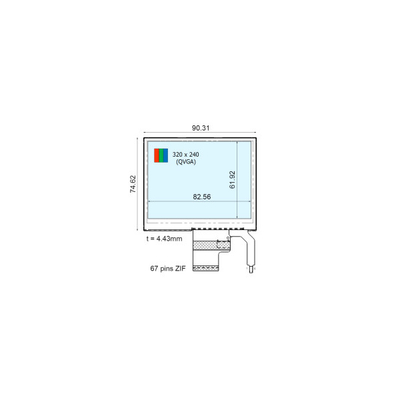 320*240 COM41T4M17XTC 4.1 inch 67 pins LCD Panel lcd Module