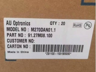 M270DAN01.1 CELL 2560*1440 LCD Screen Display 27.0 inch LCD panel