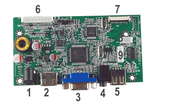 1920x1080 IPS LCD Screen Accessories With VGA AV USB EDP Screen Driver Board
