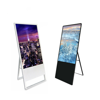 Portable Floor Standing Digital Signage 43 Inch For Coffee Shop