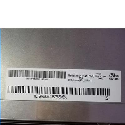 AUO 19&quot; M190EN03 V0 1280*1024 86PPI MVA, Normally Black, Transmissive LCD Laptop Screen