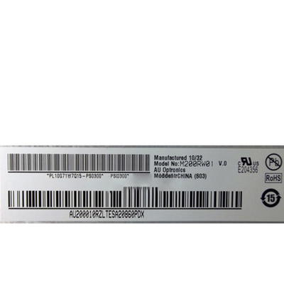 AUO 20" M200RW01 V0 TN, Normally White, Transmissive  LCD SCREEN Display