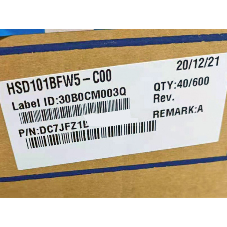 New and original 10.1 inch 1024*600 LCD Screen Panel HSD101BFW5-C00 for Automotive Display