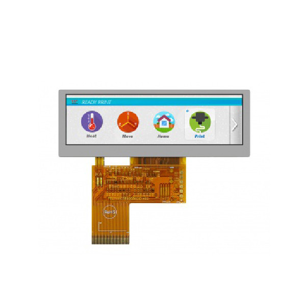 WF39BSQASDNN0 Winstar Stretched Bar LCD 3.9 Inch With High Brightness Wide Temperature 480x128