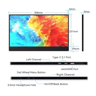 good price 15.6 Inch 4K IPS 16:9 Screen Portable Laptop Monitor online